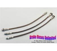 Inossidabile Tubo Freno Set Americana Motori Rambler Rebel 1966 Presto, 8cyl -