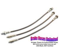 Inossidabile Tubo Freno Set Chevrolet Malibu 1966 1967 - Anteriore Tamburo