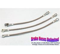 Inossidabile Tubo Freno Set Oldsmobile Cutlass Supreme 1988 - Ruota Post Guida