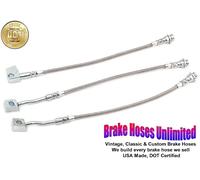 Inossidabile Tubo Freno Set Plymouth Valiant 1973 1974 1975 1976 - Disco Ant