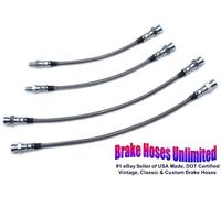 Inossidabile Tubo Freno Set Volkswagen Super Beetle, Manual Trans 1977 1978 1979