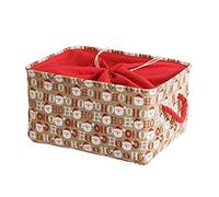 INough Pallacanestro di Natale per regali Empty, contenitori per Babbo Natale pieghevoli con maniglie contenitore regalo luminoso e festivo per Natale per neonati / bambini / stanza della scuola