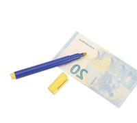 Inov Paris Pennarello per la verifica delle banconote, penna con rilevatore di banconote false, blu e giallo, set di 2 pennarelli per commercio e imprese per tutte le valute euro e altre