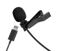 Inov8 AM1010 Pro Clip-On MFI Lightening Lavalier (bavero) Microfono a condensatore e parabrezza per dispositivi iOS/iPad/iPhone, per registrazione audio superiore su vlogging/podcast, nero