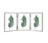 Inov8 Cornice per foto placcata argento resistente all'ossidazione, bordo sottile, design triplo per tre foto, 18 x 12 cm