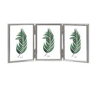 Inov8 Cornice per foto placcata argento resistente all'ossidazione, bordo sottile, design triplo per tre foto, 9 x 12 cm