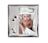 Inov8 Framing Cornice portafoto placcata in argento resistente all'ossidazione, cornice per bambini, design con palloncini argentati, per foto da 15 x 10 cm