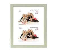 Inov8 Framing Inov8-Cornice portafoto Tradizionale Inglese, 30,5 x 25,4 cm, con 2 Aperture da 17,8 x 12,7 cm, Colore: Verde, Heritage Green, Dual Apperture 7x5