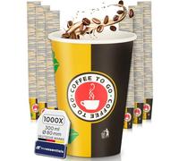 Inoverse 1000 Bicchieri di Carta Usa e Getta - 300 ml/12 oz per Caffè e Tè To Go - Tazze Monouso
