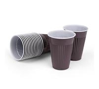 Inoverse 1000 bicchieri per auto, 180 ml, colore marrone e bianco, per bevande calde, in plastica, con presa automatica, tazza termica usa e getta, 1000 pezzi