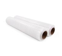 Inoverse 2 rotoli di pellicola elastica trasparente, 40 cm/900 g, pellicola per mobili e trasloco, pellicola per pallet, pellicola per imballaggio su rotolo, materiale da imballaggio