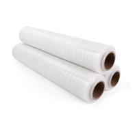 Inoverse 3 rotoli di pellicola elastica trasparente, 40 cm, 700 g, pellicola per mobili e trasloco, pellicola per pallet, pellicola per imballaggio su rotolo, materiale da imballaggio