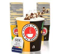 Inoverse 50 Bicchieri di Carta Usa e Getta - 180 ml/7,5 oz - per Tè e Caffè