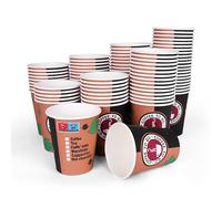 Inoverse 500 bicchieri di carta usa e getta Coffee to Go - 300 ml, in cartone, 12oz-Slim per tè, bicchieri usa e getta, bicchieri di carta, tazze da caffè to go, tazze da caffè, Ø 90 mm