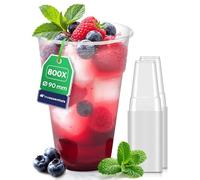 Inoverse 800 bicchieri di plastica, 0,4 l, trasparenti, per feste, in plastica, per feste, per feste, bicchieri da birra, bicchieri d'acqua