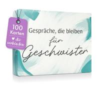 Inovida Gioco di carte Deep Talk per fratelli - 100 domande sull'infanzia, i ricordi e i sogni - raccontare le carte - Carte di conversazione fratelli - Raccontate di più - Gioco per adulti