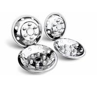 Inox 40.6cm Universal Anteriore Posteriore Doppio Ruota Orlo Cover Per transit