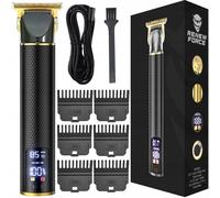 Inox ak. 1300 mAh rasoi LCD e taglio per capelli e barba Nero USB Black