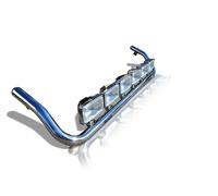 Inox Barra Tettuccio B+ Rettangolare Cromo Punti Per DAF xf 106 2013 +