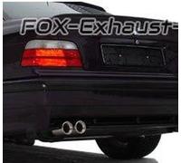 Inox Impianto Completo Racing BMW 3er E36 318is Berlina U Coupe 2x76mm Rotondo