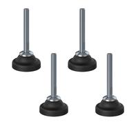 Inox Livellamento Piede M10x70 Con 50mm Plastica Base 1400kg - Set Di 4