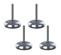 Inox Livellamento Piede M12x100 100mm Base & Antivibrazione Pad 4800kg-Set Di 4