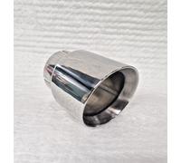 Inox Lucidato 4 " Terminale Orlo Punta Scarico Tubo Con 3 " Ingresso Morsetto