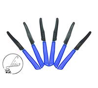 InoxBonomi 30006BL Blister 6 Pezzi, Coltello Tavola 11 cm, Manico, Blu