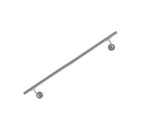 INOXLM Corrimano Diam. 33,7 mm in Acciaio Inox AISI 304 Con Finitura 'Satinata' | Made in Italy | Fai Da Te | Ideale per Uso Interno ed Esterno (210 cm)