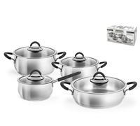 Inoxpran batteria di pentole 8 pezzi Inoxicon in acciaio inox 18/10