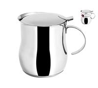 INOXPRAN - Caffettiera a Servire in Acciaio Inossidabile, Capienza 1000 ml, Dotata di Coperchio, Design Classico e Moderno, Ideale per la preparazione di Bevande Calde, Dimensioni 13x11x13