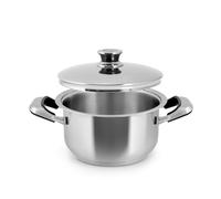 Inoxpran Casseruola Classic in Acciaio Inox, 2 Manici, 22x11cm, Con Coperchio
