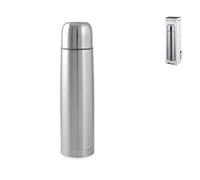 Inoxpran Classic Thermos per Alimenti Caldi e/o Freddi, Ideale per Sport, Ufficio e Viaggi, Metallo, Grigio, 1 L