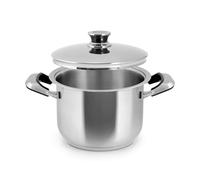 Inoxpran Pentola Classic in Acciaio Inox, 2 Manici, 22x15cm, Con Coperchio