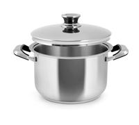 Inoxpran Pentola Classic in Acciaio Inox, 2 Manici, 26x16cm, Con Coperchio