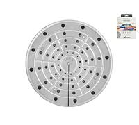 INOXPRAN - Piastra Terima TUKA in Acciaio Inossidabile, Diametro 16 cm, Spargifiamma, Utilizzabile anche su Piani a Cottura a Gas per Consentire di Mantenere i Cibi Caldi per 10 Minuti