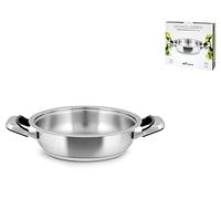 INOXPRAN - Tegame INOXCLASSIC in Acciaio Inossidabile con 2 Manici in Bachelite, Dimensioni 30x7 cm, Lavabile in Lavastoviglie, Utilizzabile su Tutti i Piani di Cottura compreso l'Induzione (627)