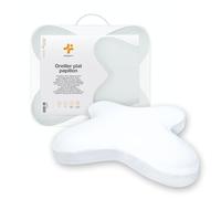 Inphysio Cuscino cervicale ergonomico - Cuscino in memory foam - Ottimo per chi dorme sullo stomaco - Fodera in cotone Oeko-Tex - Cuscino ortopedico - 56x46x10 cm - Bianco