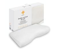 Inphysio® Cuscino Ergonomico Cervicale di Lusso - Cuscino Ortopedico - Cuscino Memory Foam - Cuscino per Cervicali Dolenti - Ipoallergenico - 2 Federe - 60 x 35 x 12/7 cm