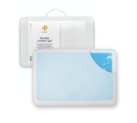 Inphysio Cuscino ergonomico in Memory Foam con gel refrigerante - Cuscino rettangolare - Cuscino ortopedico - Rivestimento double-face - 60x40x13 cm - Bianco