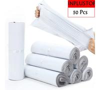 INPLUSTOP Sacchetti per spedizione Ploy Busta per buste Express in plastica PE opaca Borse postali di colore bianco Borsa per corriere con sigillo autoadesivo