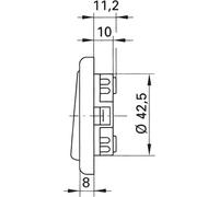 Inprojal elektrosysteme Inserto interruttore di spegnimento marrone 102564