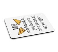Input Might Effetto Come ' Ascolto Pizza PC Computer Mouse Pad Pepperoni Scherzo
