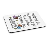 Input Might Effetto Come ' M Ascolto Cioccolato PC Computer Mouse Pad Divertente
