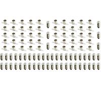 InputMakers - 25 portalampada e10 + 25 lampadine e10 da 3,8 V 0,3 A. Kit Elettrico per Scuola Media e Scolastico, Kit Elettronica per Bambini. (Confezione da 2)