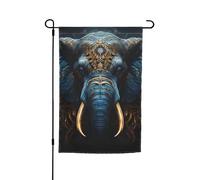 Inquietante bandiera da giardino a forma di elefante, 30,5 x 45,7 cm. Decorazione da esterno luminosa su entrambi i lati porta un po' di divertimento al tuo giardino.