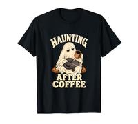 Inquietante Dopo Il caffè Fantasma e Gatto Maglietta