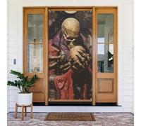 Inquietante teschio che tiene un'altra porta decorativo - decorazioni per interni ed esterni, primavera/estate/autunno/inverno, decorazioni natalizie di Halloween