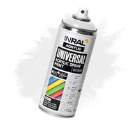 INRAL Vernice spray - bianco puro opaco RAL9010 vernice spray universale 400 ml. bomboletta spray per metallo, plastica, legno e pietra, alta copertura, pioggia e resistente ai raggi UV, per interni