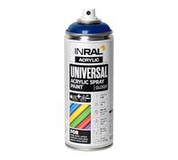 INRAL Vernice spray - blu genziana lucido RAL5010 vernice spray universale 400 ml. Bomboletta spray per metallo, plastica, legno e pietra, alta copertura, resistente alla pioggia e ai raggi UV, per